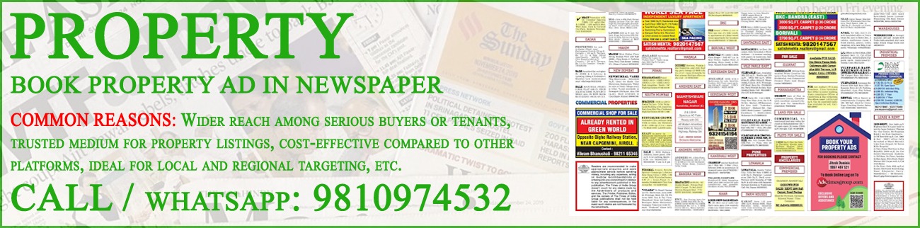 Book Property Ad in mumbai